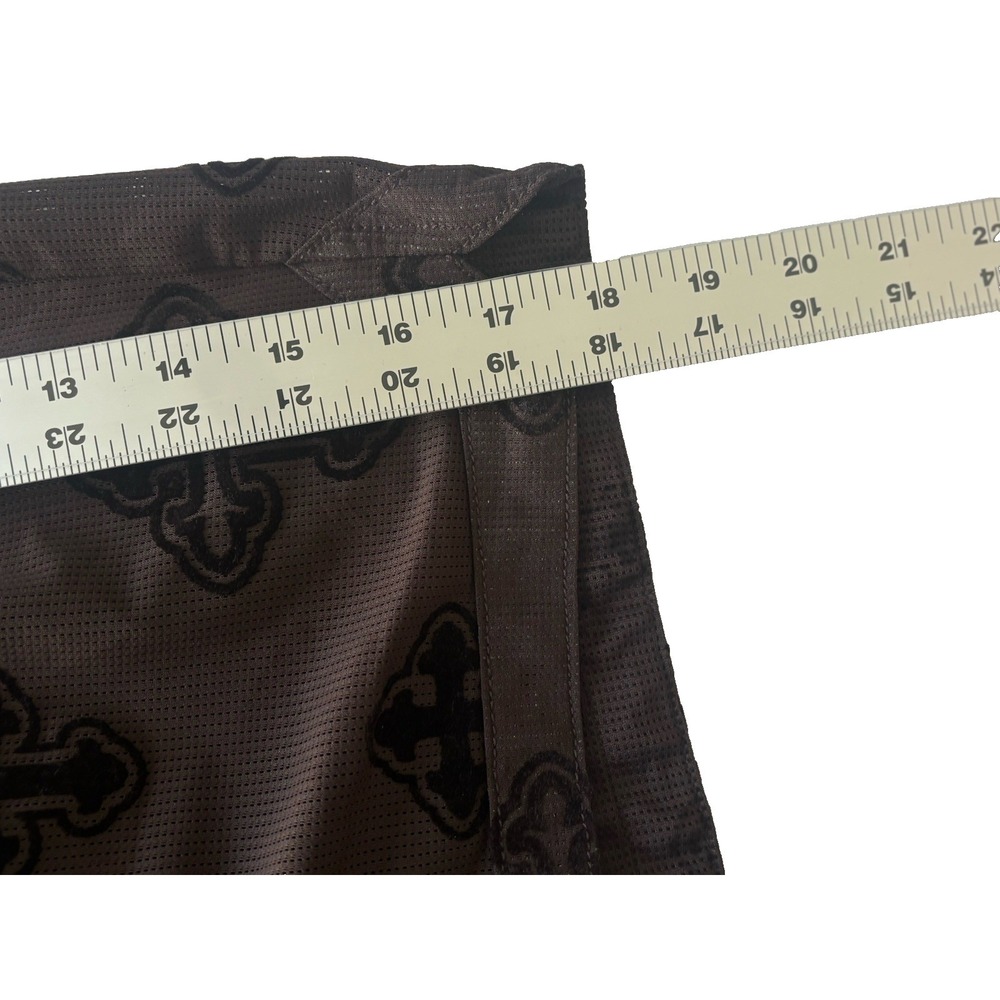 All Saints Men's Brown Cross Bermuda Shorts Polyester Pockets Drawstring New - Picture 14 of 14